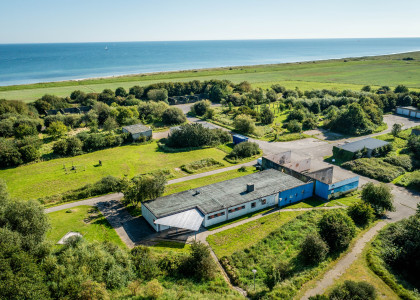 Maasholm Ostsee Jugendherberge Aussengelaende Luftaufnahme LBC 1 ret