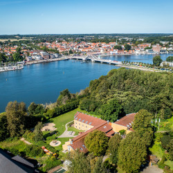 Kappeln Schlei Jugendherberge Aussengelaende Luftaufnahme LBC 12